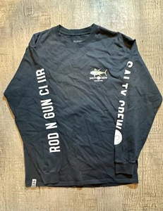 Camiseta Salty Crew Chasing Tail Rod N Gun Club Manga Larga Negra Mediana Nueva Sin Etiquetas - Imagen 1 de 6