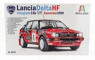 MODELLINO AUTO STATICO LANCIA DELTA HF MARTINI AURIOL RALLY SANREMO 1989 1/12 - Immagine 1 di 3