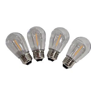 4 Pack 120v 1w S14 Single Filament LED Edison Light Bulbs Standard Base 2.5" - Picture 1 of 2