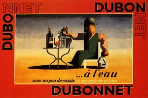 Dubonnet Aperitif Cocktail Water Cassis Lemon Zest Vintage Poster Repro FREE S/H - Picture 1 of 1