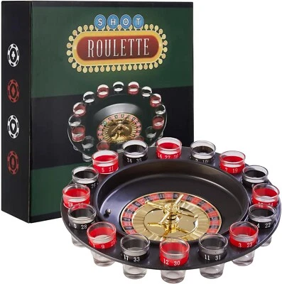 Roulette Trinkspiel mit 16 Schnapsgläsern – Partyspiel für 2–8 Personen - Bild 1 von 4