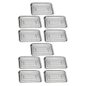 10 Pcs Stainless Steel Grilled Fish Plate Toddler Child Food Trays - Picture 1 of 12