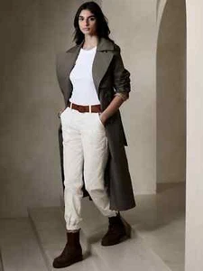 BANANA REPUBLIC 12P Slim Utility Pant 12 Petite Beige #748992 NWT - Picture 1 of 5