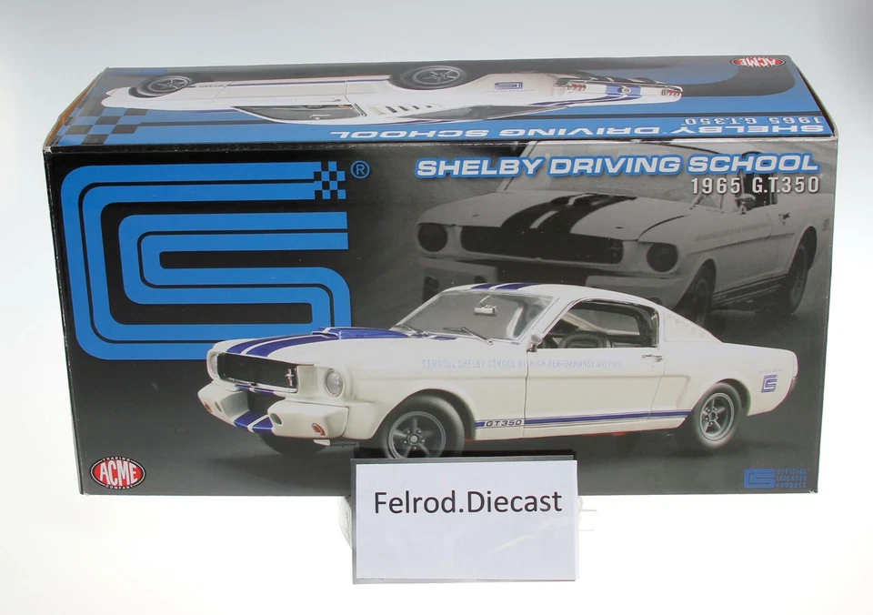 1/18 ACME / GMP 1965 TOMS GARAGE DRIVING SCHOOL SHELBY GT 350 MUSTANG 102 Made - Image 1 of 4