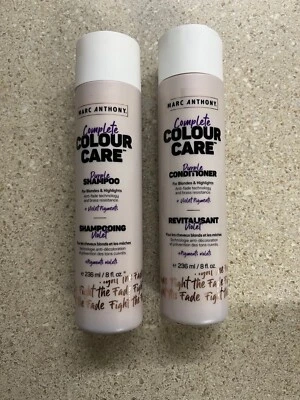 Marc Anthony Complete Colour Care Purple Shampoo & Conditioner Set New 8 oz ea - Image 1 of 2