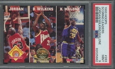 1993 Hoops #283 Scoring Leaders Michael Jordan Wilkins Malone HOF PSA 9 MINT