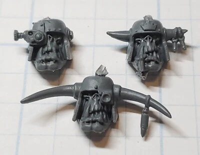 Warhammer 40k Ork Bits Boyz Big Shoota Heads Set Foto 1 de 4
