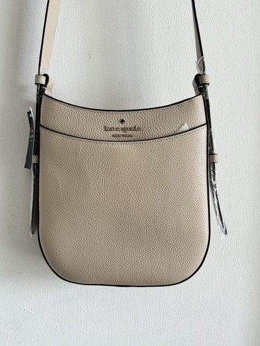 Borsa a tracolla kate spade NY Leila LIGHT SAND in pelle con ciottoli