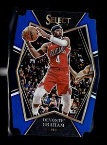 2021 Panini Select #168 Devonte' Graham Blue Prizms Die Cut
