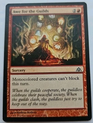MTG Magic The Gathering Card Awe for the Guilds Sorcery Red Dragon's Maze 2013 - Image 1 of 2