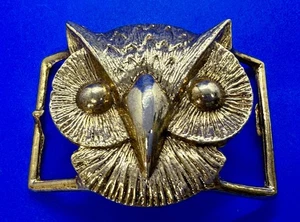 RIESIGE Eule Nacht Vogel Weisheit Geist Tier Ausschnitt Vintage Gürtel Schiebeschnalle - Bild 1 von 24