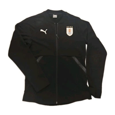 Chaqueta Puma Uruguay Para Hombre Mediana Negra Fútbol/Fútbol Pista Cremallera  Foto 1 de 4