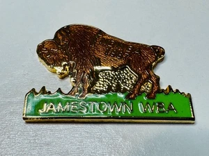 Old Vintage WBA Lapel Pin Women Bowling Alliance Jamestown North Dakota Buffalo - Picture 1 of 2