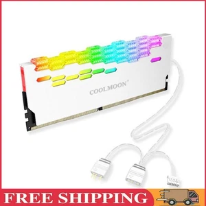 RA2 RAM Kühlkörperkühler ARGB Heat Spreader für PC (weiß) - Afbeelding 1 van 9