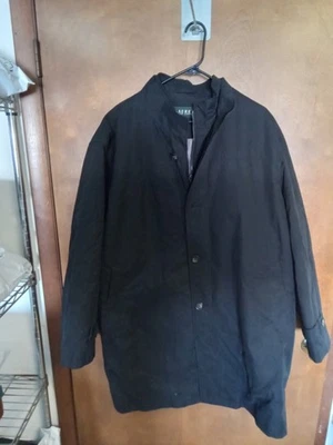 Abrigo Ralph Lauren Pea para Hombres 2xl Negro Algodón Nylon Moderno Trench Jacket Foto 1 de 4