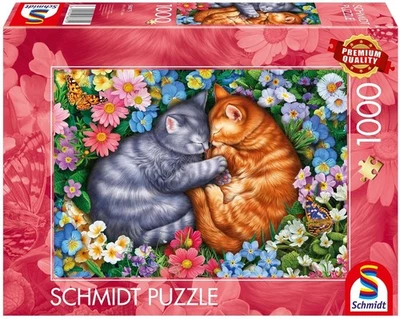 НОВАЯ головоломка Schmidt 1000 штук 12+ возрастов Sleeping Velvet Paws - Изображение 1 из 2