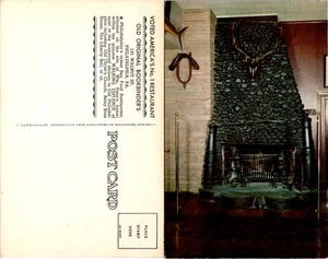 Historic Old Oregon Trail Restaurant Postcard - Old Building Stone Fireplace - Picture 1 of 1