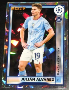 2022-2023 Topps Merlin UEFA Club Julian Alvarez Atomic Refractor # 140/250 RC - Picture 1 of 2