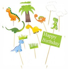 Etern 10 Pezzi Topper per Torta di Dinosauri,Decorazioni Torte di...