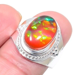Triplet Opal Gemstone 925 Sterling Silver Jewelry All Size Ring For Gift - Picture 1 of 1