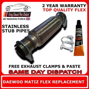 Daewoo Matiz 0.8i, 1.0i, Escape Delantero Flexi Flex Reparación Acero Inoxidable - Imagen 1 de 1