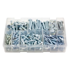 200Pcs Assorted Box of Setscrews Imperial 3/16 1/4 5/16 3/8 UNF BZP Set Screws - Picture 1 of 1