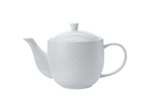 Maxwell & Williams White Basics Diamonds 800ml Porcelain Teapot w/ Handle Round - Picture 1 of 1