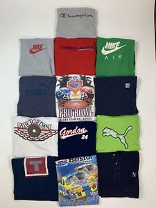 LOT 25 Vintage Branded Nike Tommy Hilfiger Carhartt Mens Graphic Shirts 90s Y2K