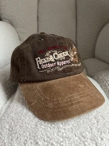 VTG 06 POLO Ralph Lauren Twill Ball CapHat Corduroy Bill Brown OS Leather Strap - Picture 1 of 5