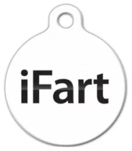 Pet Tags Personalized Pet ID tag for Dog and Cat ROUND Tags Funny I Fart cute - Bild 1 von 4