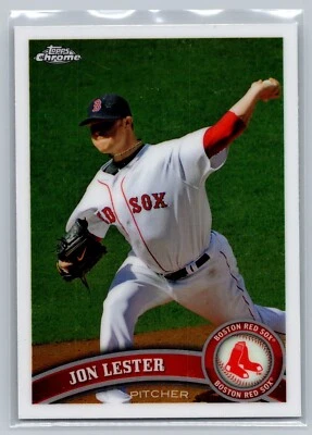 2011 TOPPS CHROME CARD # 55 Jon Lester - Boston Red Sox - Image 1 of 2