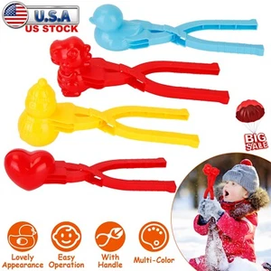 4Pcs Snowball Clip Kids Children Outdoor Sports Snow Sand Ball Maker Mold Toys - Picture 1 of 10