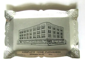 VTG ADVERTISING TIP NEEDLE TRAY JOHNSTON HATCHER FURNITURE STORE SPRINGFIELD IL - Picture 1 of 3