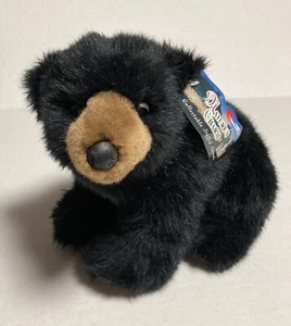 Vtg Natures Charm Black Bear Stuffed Animal Plush Conservation Series Realistic - Picture 1 of 15
