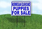 Norwegian Elkhound Puppies For Sale Blue Yard Sign Road with Stand Lawn Sign