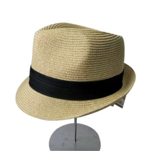 Fedora Unisex Paper Straw Hat - Foto 1 di 18