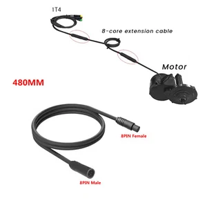 E-Bike 8 Pin Female to Male Extension Cable for Bafang Mid Motor BBS01 BBS02 HD - Picture 1 of 8