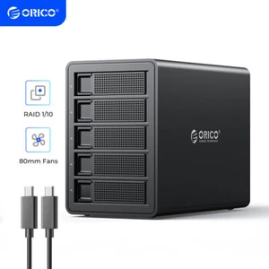 ORICO 5 Bay Dock HDD/SSD Enclsure Type C USB3.1Gen2 (10Gbps) Support Daisy Chain - Picture 1 of 20