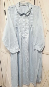 CABERNET Sleepwear Icy Blue Soft Silky Satin Long Robe House Coat - Picture 1 of 6