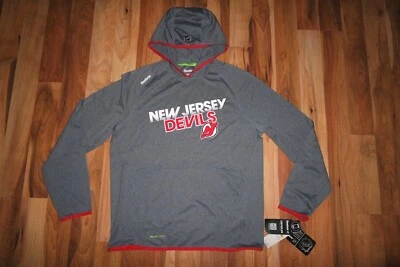NUEVO CON ETIQUETAS Chaqueta con Capucha Reebok Play Dry Center Ice Retro Vintage New Jersey Devils M  Foto 1 de 4