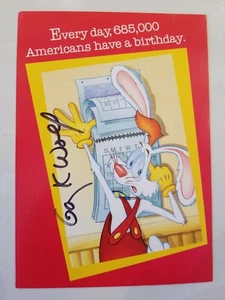 Rare 1987 Sexy Who Framed Roger Rabbit Movie Card #7 Creator Gary Wolf Signed - Picture 1 of 4
