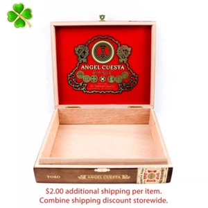 Angel Cuesta Toro Empty Wood Cigar Box 8.75" x 7.5" x 2" - Picture 1 of 12