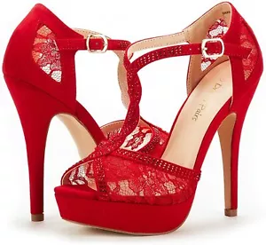Women Peep Toe High Heel Sandals Buckle Wedding Party Dress Shoes Size 5-11 - Picture 1 of 39