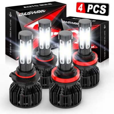 Kit combinado de faros LED blancos de alta/baja para Acura MDX 2004 2005 2006 4x 6000K Foto 1 de 4