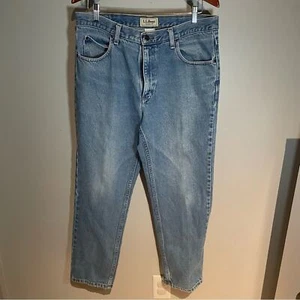 L.L. BEAN Men's 35 X 29 NATURAL FIT 100% Cotton Denim Blue Jeans Pants - Picture 1 of 8