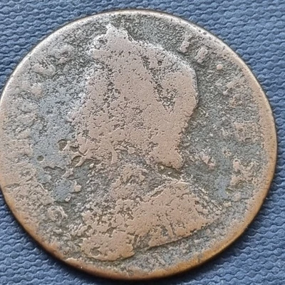 Moneda Ficha Cobre Colonial Britannia Británica Georgius III Rex Años 1700 #89014 Foto 1 de 2