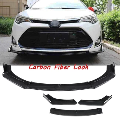 Front Bumper Lip Splitter Spoiler Carbon Fiber For Toyota Corolla /Corolla Foto 1 de 4