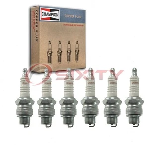 6 pc Champion Copper Plus Spark Plugs for 1934 Plymouth Deluxe PE Model 3.3L vt - Picture 1 of 5