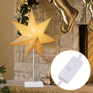 LED Weihnachtsstern Weihnachtsdeko Stern auf Leuchtstern Tischleuchte Advent - Bild 1 von 8