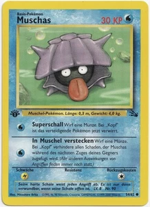 Pokémon Muschas 1. Edition Common Fossil 54/62 NM Deutsch - Bild 1 von 1
